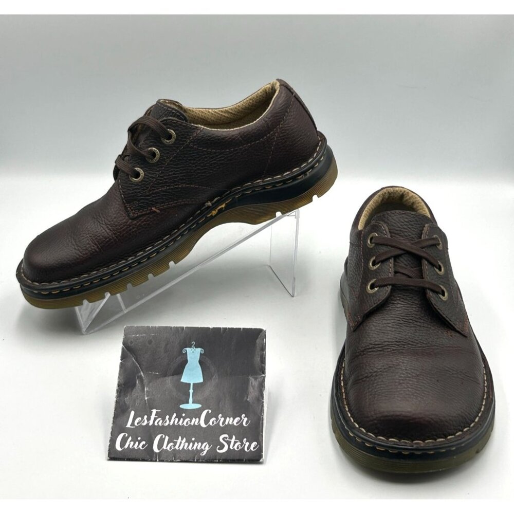 Dr. Martens Men's Brown Leather Ordell Oxford Lace-Up Shoes Sz 8 Wo's 9 3127